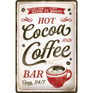 Skilt 20x30 Hot Cocoa & Coffee