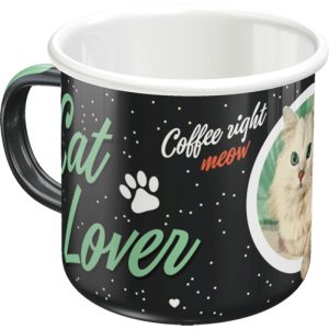 Emalje krus Cat Lover Black