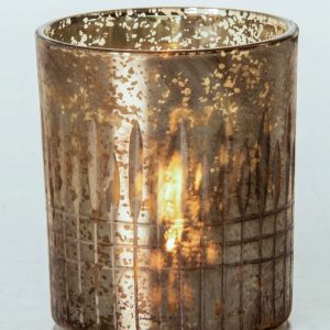 Lysglass kobber/gullfarget 10 cm