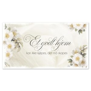 Skilt "Et godt hjem"