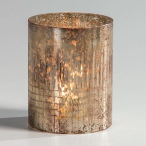 Lysglass kobber/gullfarget 15 cm