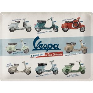 Skilt preget 30x40 Vespa Model Chart