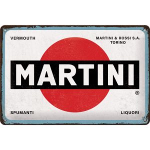 Skilt 20x30 Martini Logo White