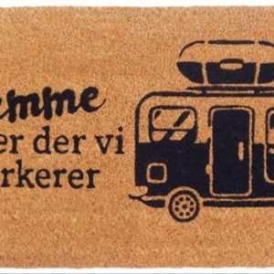 Dørmatte Hjemme er...parkerer 40x70cm