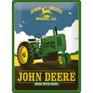 Skilt preget 30x40 John Deere Made With Pride