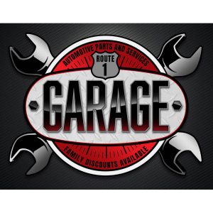 Skilt 30x40 Route 1 Garage