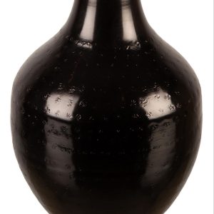 Vase metall sort 15x18cm