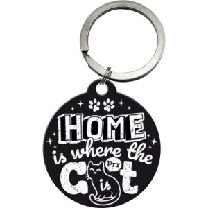 Nøkkelring Home Is Where The Cat Is