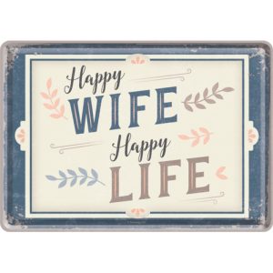 Postkort Happy Wife Happy Life