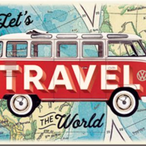 Magnet Volkswagen Bulli Let's Travel The World