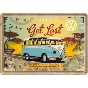 Postkort Volkswagen Bulli Let's Get Lost