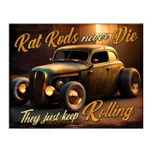Skilt 30x40 Rat Rods Never Die