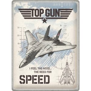 Skilt preget 30x40 Top Gun Jet