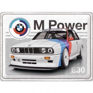 Skilt preget 30x40 BMW Motorsport M Power E30