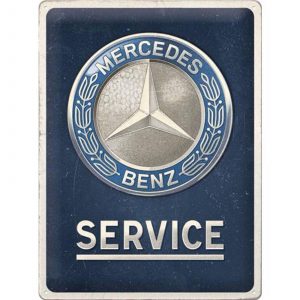 Skilt preget 30x40 Mercedes Benz Service