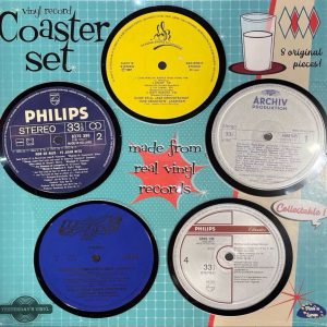 Vinyl Drikkebrikker 8 stk