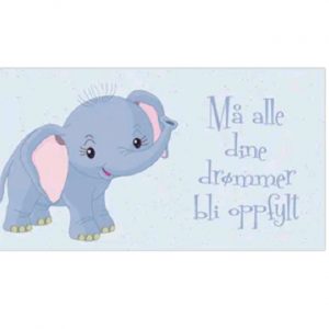 106856 Skilt drømmer Elefant blå