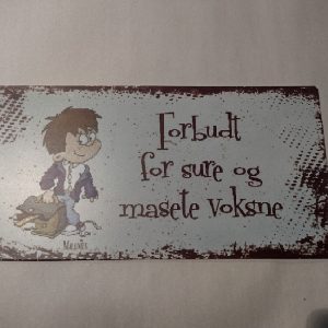 106844 Skilt masete voksne gutt