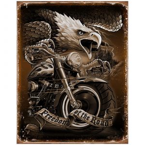 Skilt 30x40 Freedom Of The Road