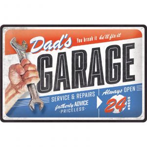 Skilt 20x30 Dad's Garage