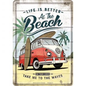 Postkort VW Bulli Beach