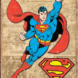 Skilt 30x40 Superman Retro Panel