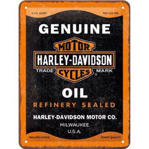 Skilt 15x20 Harley Davidson Genuine Oil