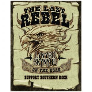 Skilt 30x40 The Last Rebel lynyrd skynyrd