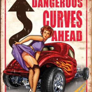 Skilt 30x40 Dangerous Curves Ahead