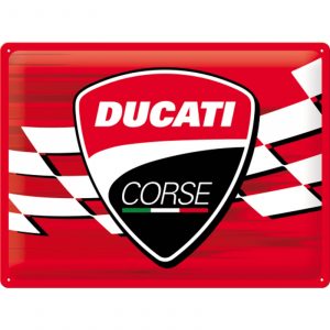 Skilt preget 30x40 Ducati - Corse Racing Logo