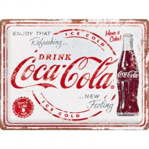 Skilt preget 30x40 Coca-Cola - Refreshing New Feeling