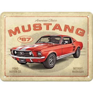 Skilt 15x20 Ford Mustang - GT 1967 Red