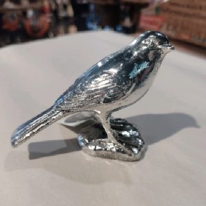 Fugl sølvfarget liten