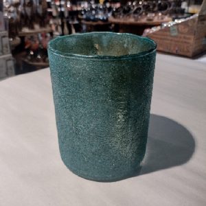 Lysglass petrol sand finish stor