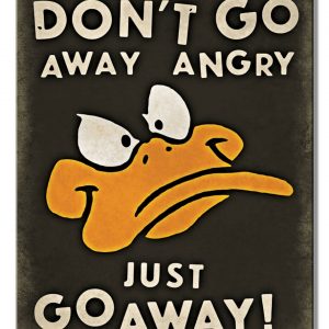 Skilt 30x40 Looney Tunes Daffy «go away»